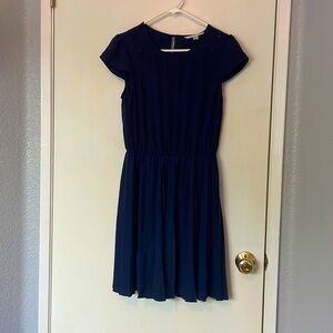 Blue Lauren Conrad Pleated Dress